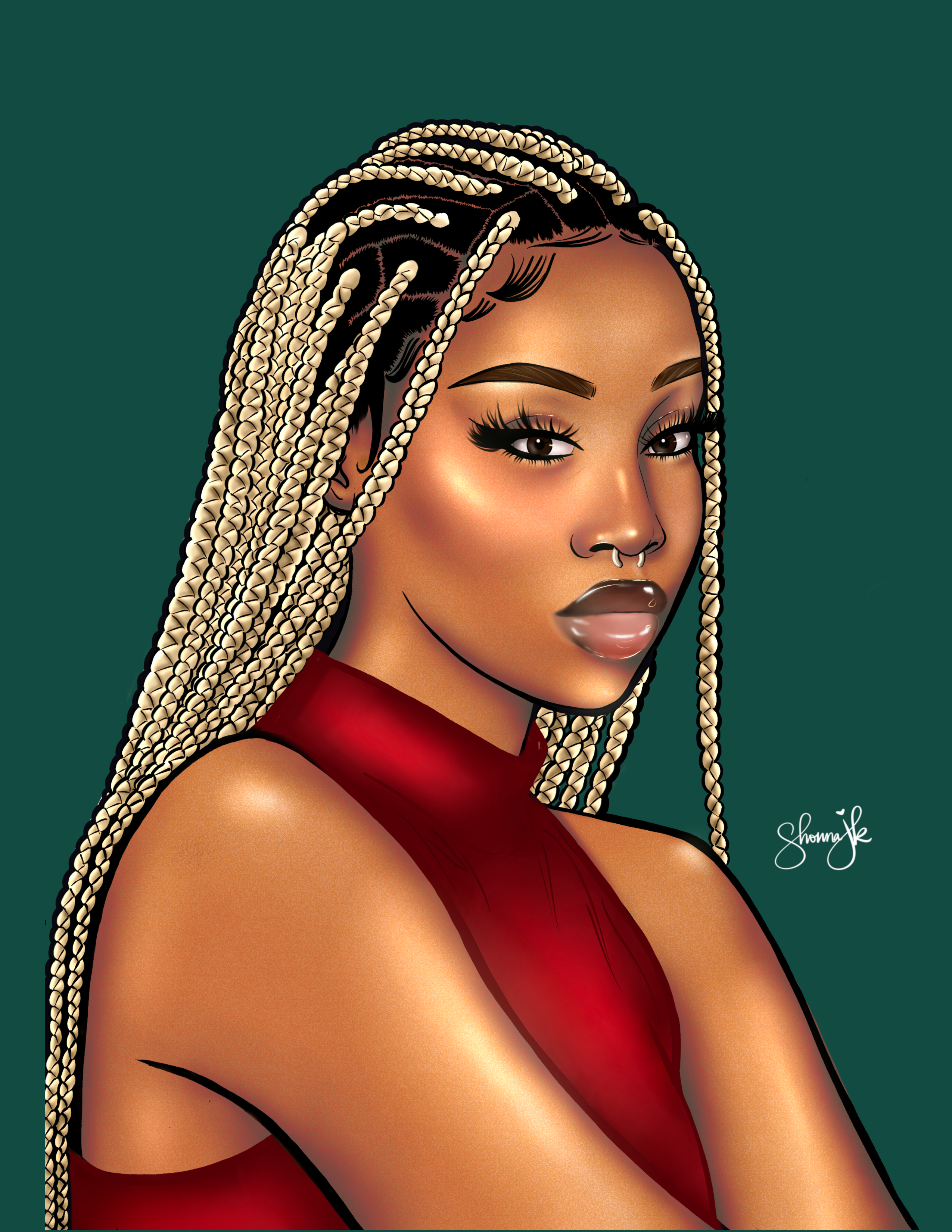 Soft Melaniny Digital Coloring Book for Black Women