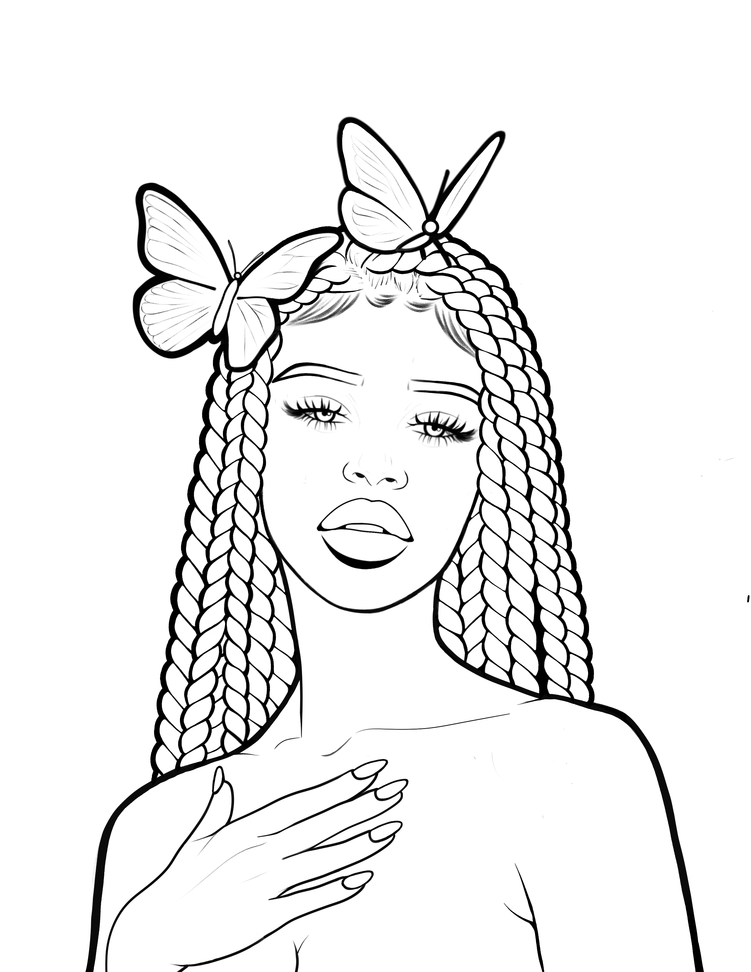 Soft Melaniny Digital Coloring Book for Black Women