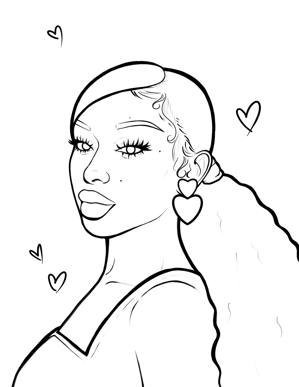 Soft Melaniny Digital Coloring Book for Black Women